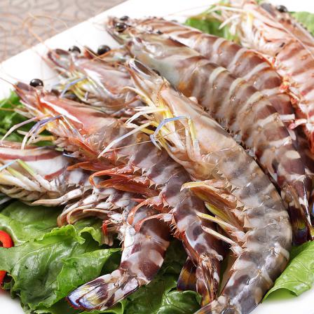 Different Wild Tiger Shrimps in the Market	