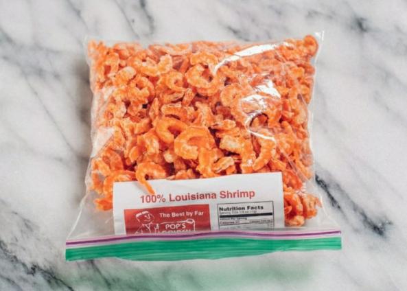 Dried shrimp for sale on the market