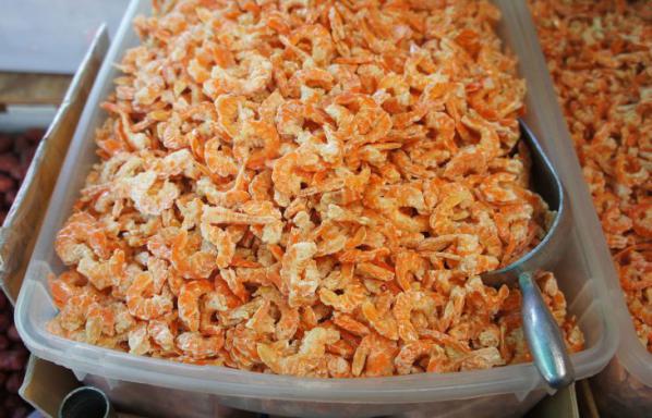 What is dried shrimp used for?